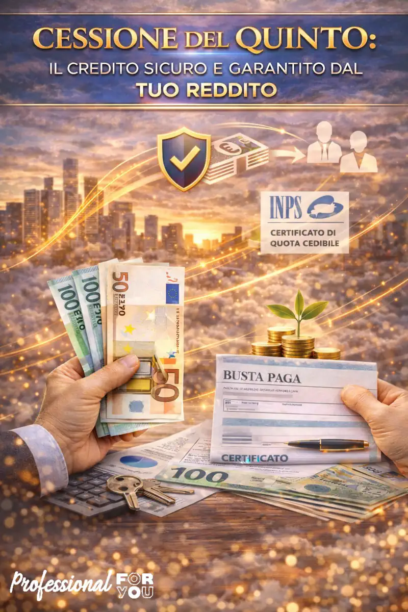 Cessione del quinto dello stipendio con trattenuta in busta paga e liquidità immediata garantita